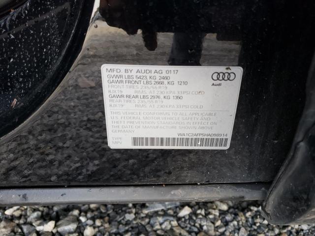 VIN WA1C2AFP5HA098914 2017 Audi Q5, Premium no.10