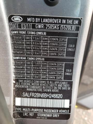 2011 LAND ROVER LR2 HSE SALFR2BN6BH246620