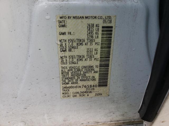 1N6AD0EV0JN765840 Nissan Frontier S 2018. Фото: 9