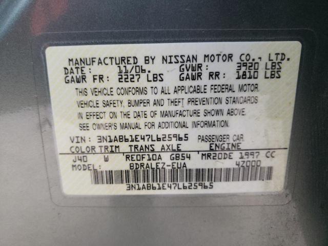3N1AB61E47L625965 Nissan Sentra 2.0 2007. Фото: 9