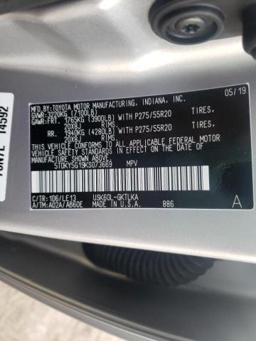 2019 TOYOTA SEQUOIA LI 5TDKY5G19KS073669