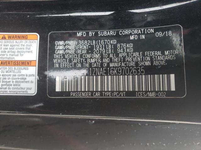 2019 TOYOTA 86 GT JF1ZNAE16K9702635