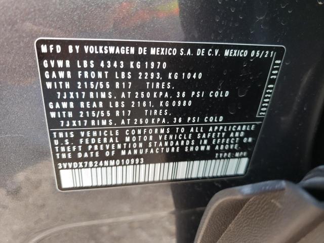 2022 VOLKSWAGEN TAOS S 3VVDX7B24NM010993