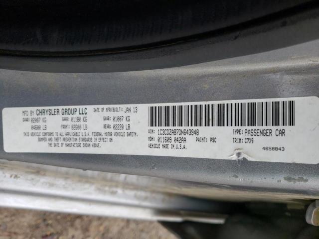 2013 DODGE AVENGER SE 1C3CDZAB7DN643948