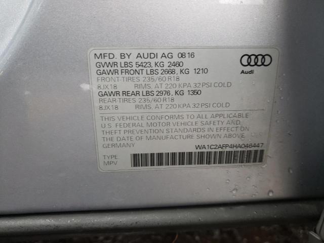 VIN WA1C2AFP4HA046447 2017 Audi Q5, Premium no.10