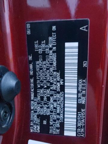 2010 TOYOTA SIENNA CE 5TDKK4CC4AS298325