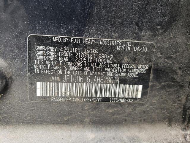 2010 SUBARU IMPREZA 2. JF1GH6B61AH828014