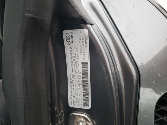 2010 AUDI R8 WUAANAFG1AN002640