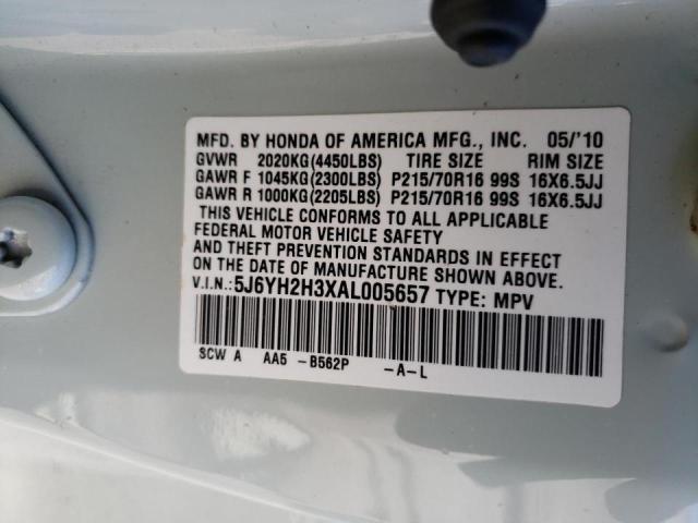 2010 HONDA ELEMENT LX 5J6YH2H3XAL005657