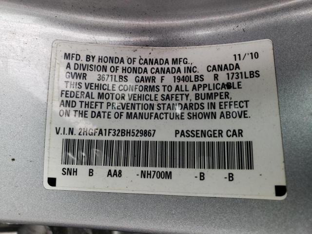 2011 HONDA CIVIC VP 2HGFA1F32BH529867