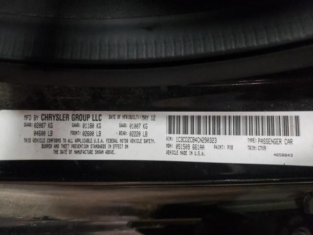 2012 DODGE AVENGER SX 1C3CDZCB4CN290323