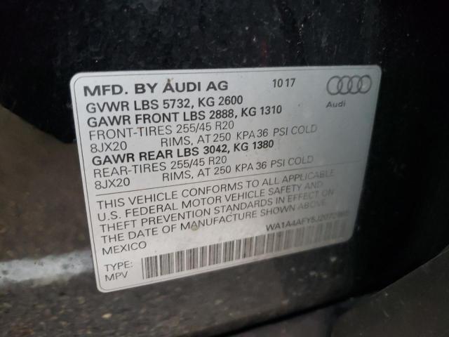 2018 AUDI SQ5 PREMIU WA1A4AFY5J2072985