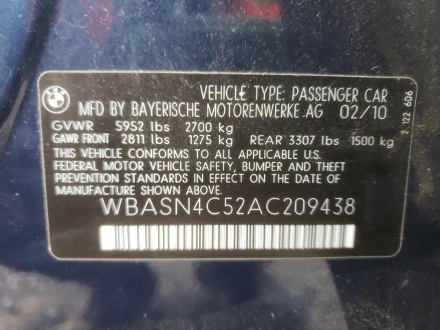 2010 BMW 550 GT WBASN4C52AC209438