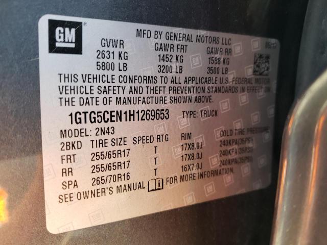 2017 GMC CANYON SLE 1GTG5CEN1H1269653