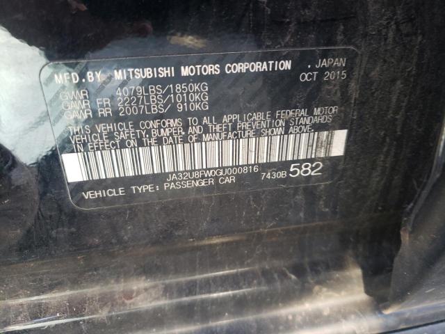 2016 MITSUBISHI LANCER GT JA32U8FW0GU000816