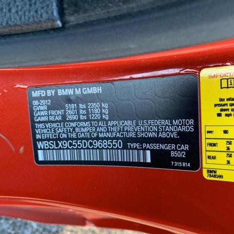 2013 BMW M6 WBSLX9C55DC968550