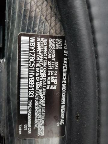 2017 BMW I3 REX WBY1Z8C51HV889193