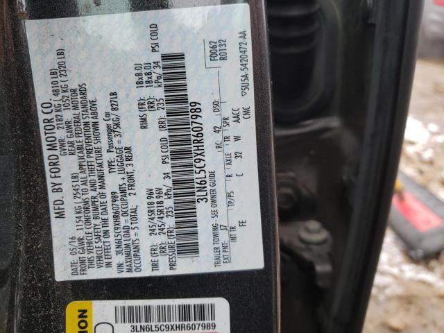 2017 LINCOLN MKZ SELECT 3LN6L5C9XHR607989