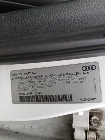 2015 AUDI S3 WAUBFGFF3F1107023