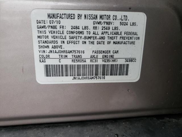 2010 INFINITI EX35 BASE JN1AJ0HR6AM757616