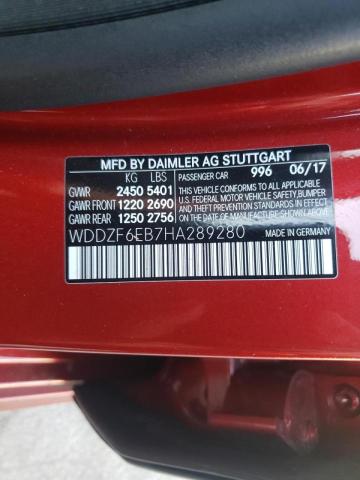 2017 MERCEDES-BENZ E 43 4MATI WDDZF6EB7HA289280