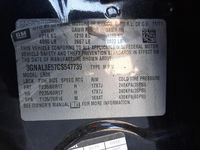 2012 CHEVROLET CAPTIVA SP 3GNAL3E57CS547739