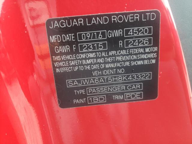 2017 JAGUAR F-TYPE SAJWA6AT5H8K43322