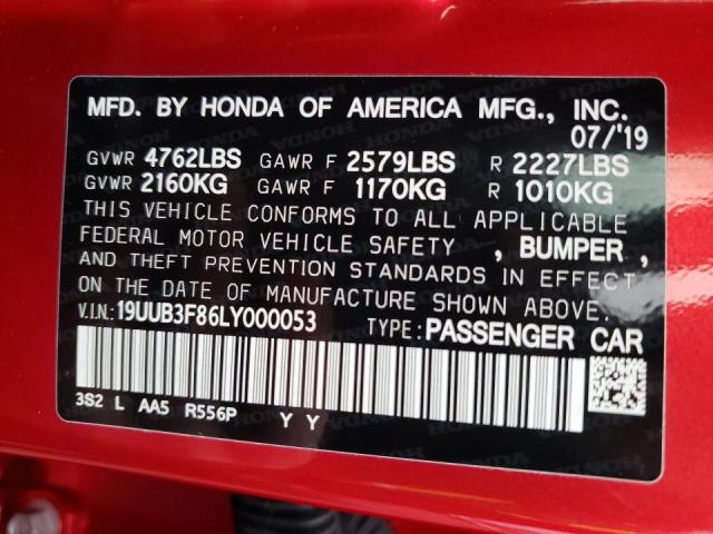 2020 ACURA TLX ADVANC 19UUB3F86LY000053