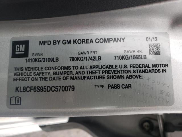 2013 CHEVROLET SPARK 2LT KL8CF6S95DC570079