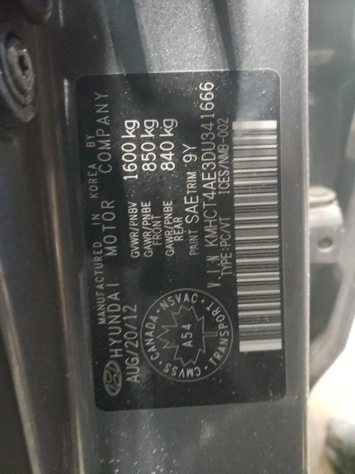 2013 Hyundai Accent Gls VIN: KMHCT4AE3DU341666 Lot: 61549545