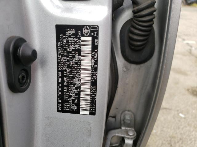 2010 TOYOTA COROLLA MA 2T1KU4EE2AC307430