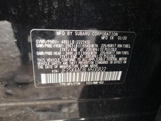 2020 SUBARU FORESTER JF2SKAAC8LH500822