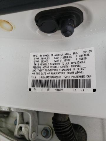 2010 ACURA TL - 19UUA8F53AA000801