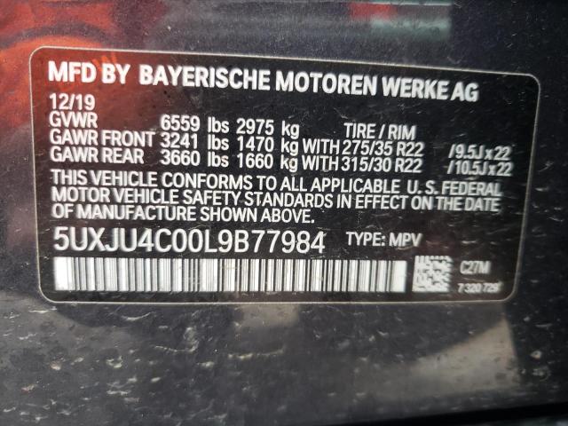 2020 BMW X5 M50I 5UXJU4C00L9B77984