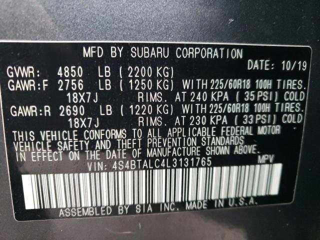 2020 SUBARU OUTBACK LI 4S4BTALC4L3131765