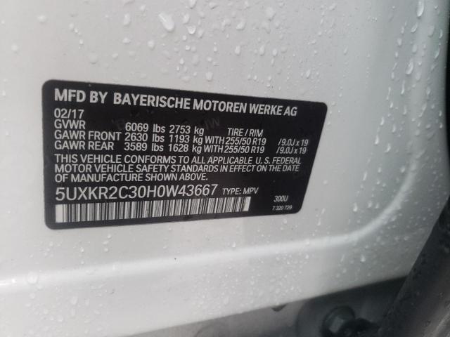 2017 BMW UK 5UXKR2C30H0W43667
