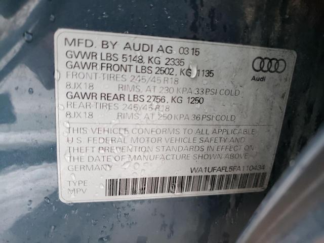 2015 AUDI A4 ALLROAD WA1UFAFL5FA110434