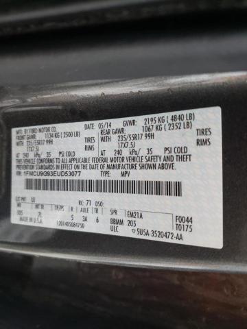 1FMCU9G93EUD53077 Ford Escape Se 2014. Фото: 9