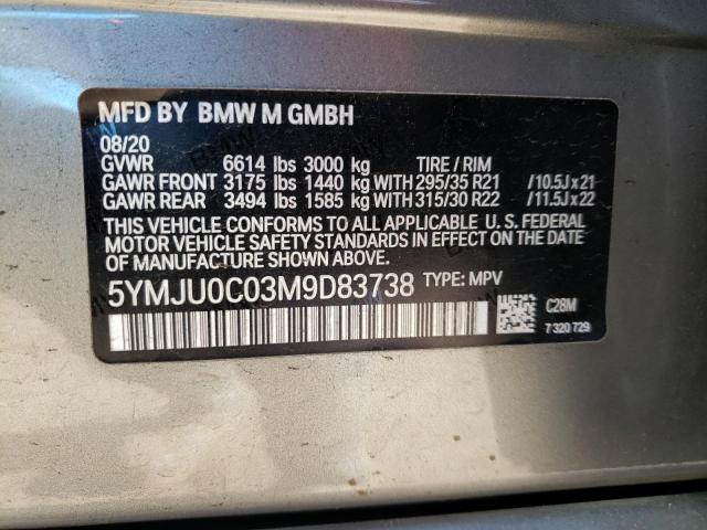 2021 BMW X5 M 5YMJU0C03M9D83738