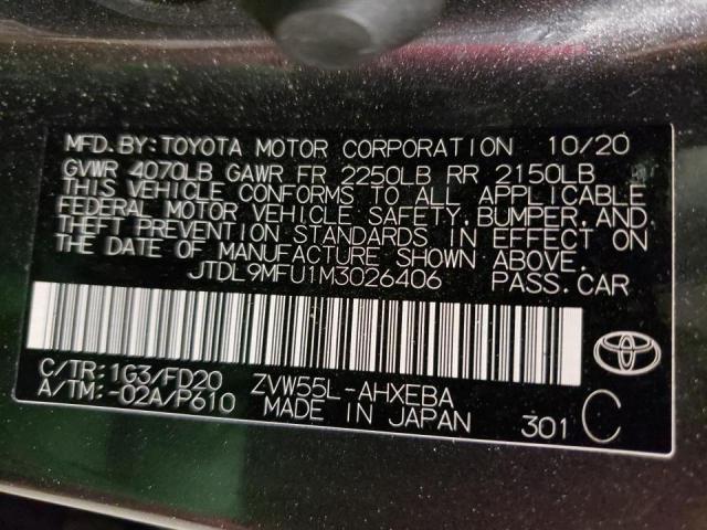 2021 TOYOTA PRIUS LE JTDL9MFU1M3026406