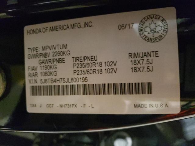 2018 ACURA RDX ADVANC 5J8TB4H75JL800195