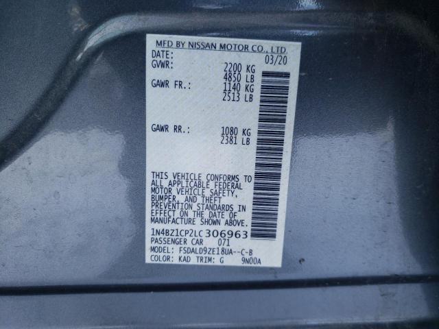 2020 NISSAN LEAF SV PL 1N4BZ1CP2LC306963
