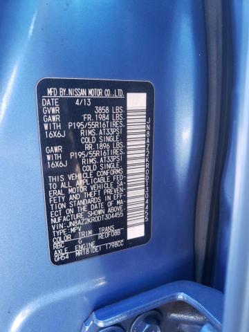 2013 NISSAN CUBE S JN8AZ2KR0DT304455