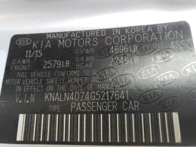 2016 KIA CADENZA LU KNALN4D74G5217641