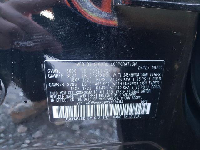 2021 SUBARU ASCENT PRE 4S4WMAFD9M3468484