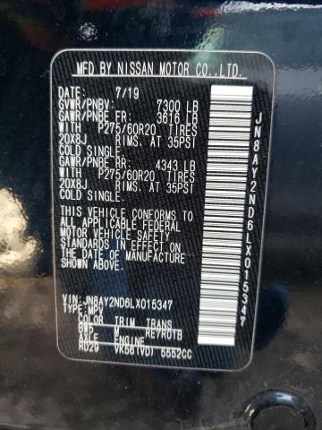 2020 NISSAN ARMADA SL JN8AY2ND6LX015347