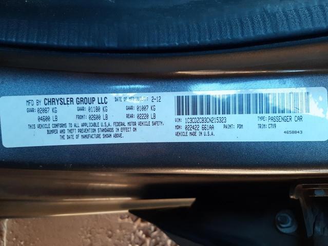 2012 DODGE AVENGER SX 1C3CDZCB3CN215323