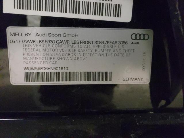 2017 AUDI S8 PLUS QU WUAJ5AFD6HN901610