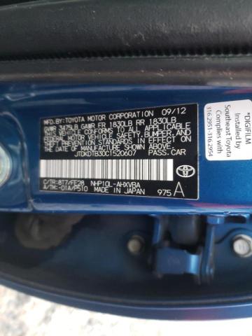 2012 TOYOTA PIRUS JTDKDTB30C1520607