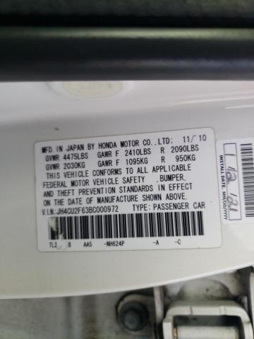2011 ACURA TSX JH4CU2F63BC000972